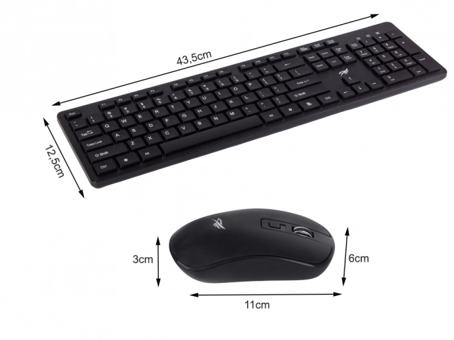 Bezdrátová sada klávesnice a myši Silent Numeric USB – Černá