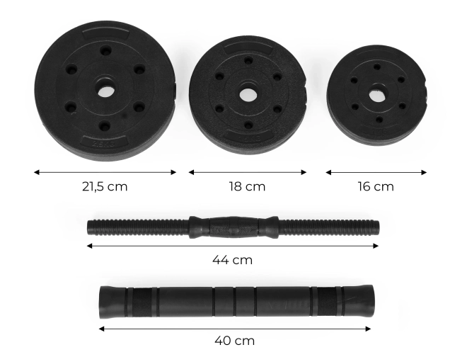Nastavitelná sada činek a hřídelí 20 kg
