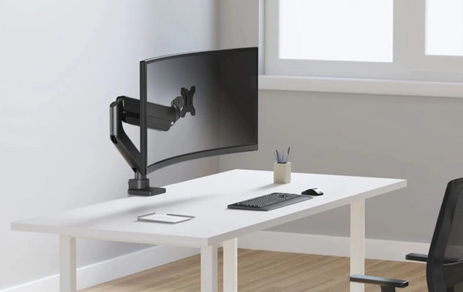 Plně pohyblivý držák na stůl pro zakřivené ultrawide obrazovky Neomounts