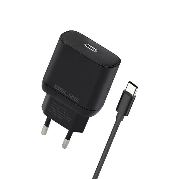 30W síťová nabíječka GaN USB-C + kabel USB-C – Černá