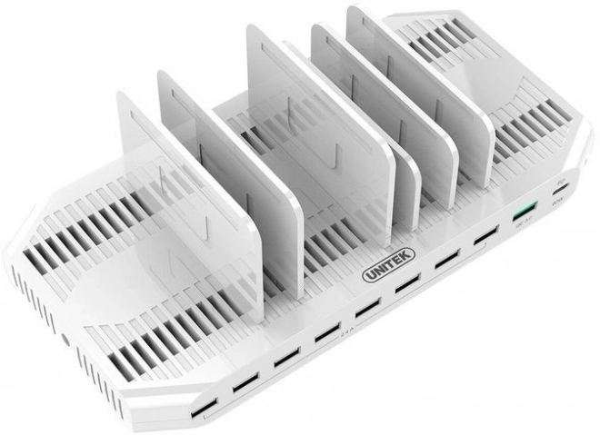 Stojan na nabíjení s 10 porty USB a QC3.0