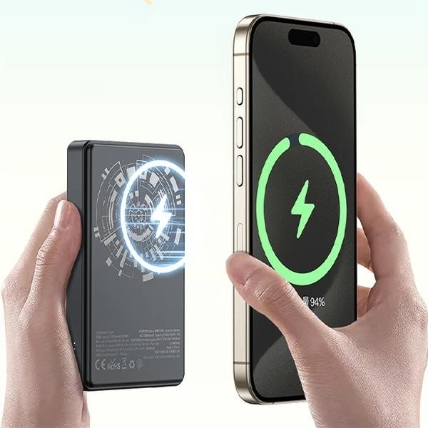 Bezdrátová powerbanka MagSafe 10000mAh 22,5W Černá