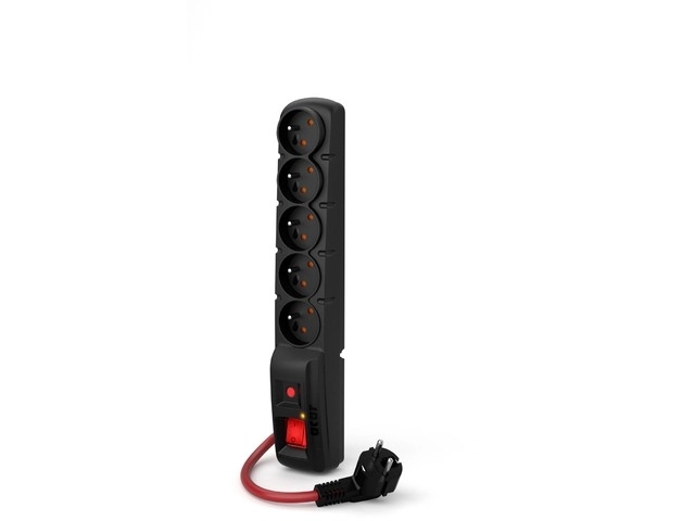Listwa Napájecí F5 Power 5 metrů 5 Zásuvek Černá