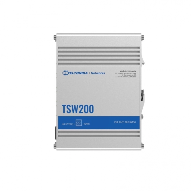 Průmyslový přepínač TSW200 2xSFP 8xGigabit Ethernet 8xPoE+DIN