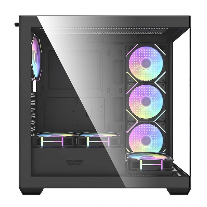 Počítačová skříň Darkflash DS900 (černá) + 7 ventilátorů ARGB