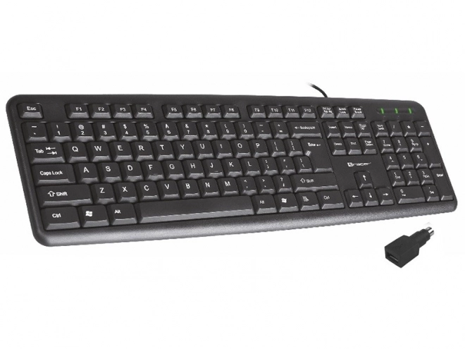 Klávesnice Tracer Maverick černá s USB + PS2 adaptérem
