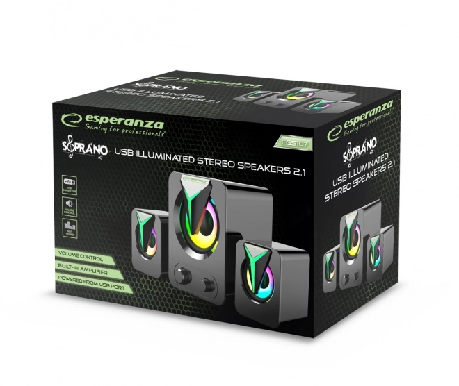 2.1 Reproduktory USB Rainbow Soprano