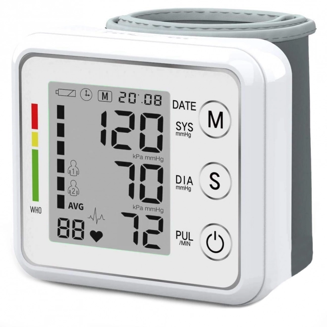 Elektronický LCD monitor krevního tlaku na zápěstí
