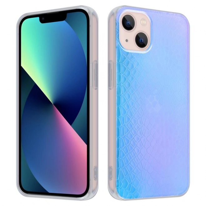 Průhledné holografické pouzdro na iPhone 13 Pro Max s motivem hada
