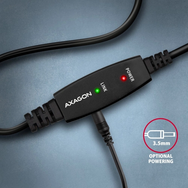 ADR-215B USB 2.0 A-M -> B-M aktivní propojovací kabel/zesilovač 15 m