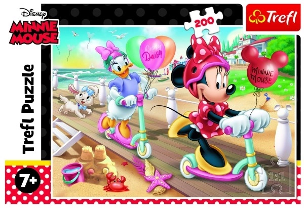 Puzzle 200 dílků Minnie na pláži Disney Minnie