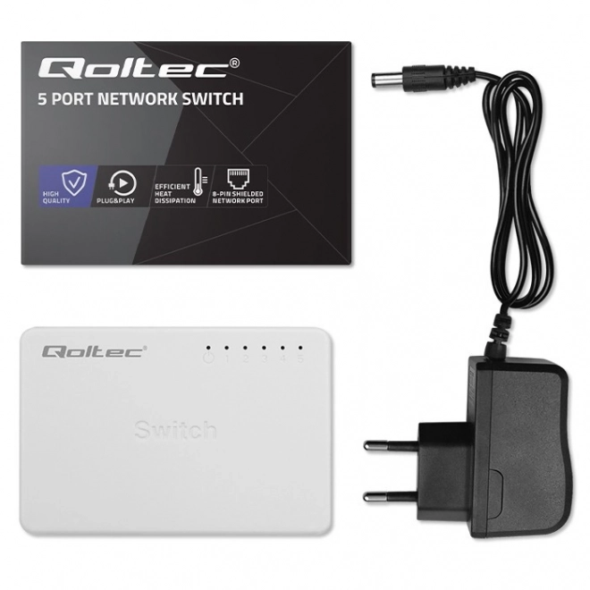 Síťový přepínač SWITCH 5 x port RJ45 | 100Mbps | Fast Ethernet | LAN