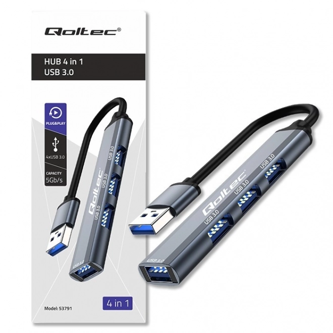Adaptér USB 3.0 hUB 4v1 | 4x USB 3.0