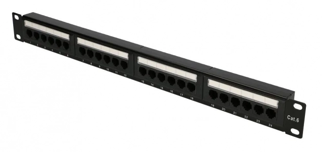 Patchpanel 24 portů Cat6 UTP V2