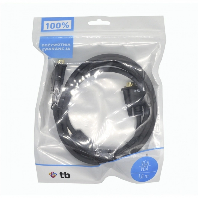 VGA kabel 1.8 m černý pozlacený