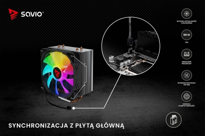 Chladič procesoru Savio Vortex X2 ARGB
