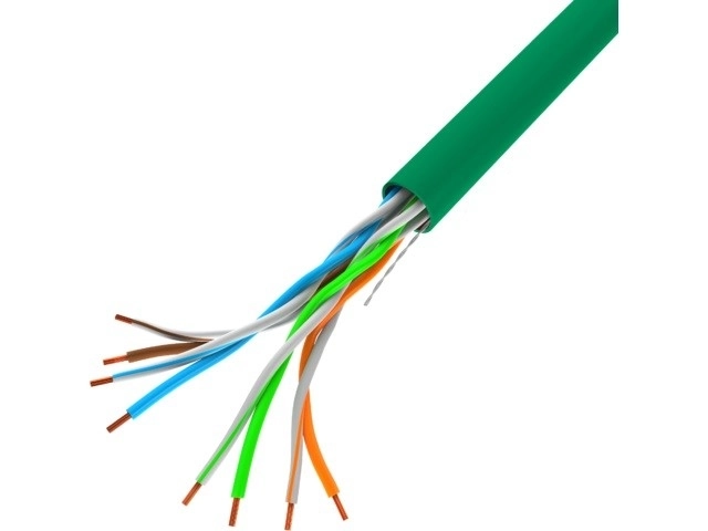 LAN UTP 100Mb/s 305m vodič cca zelený