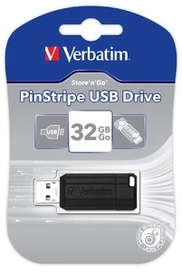 USB flash disk Verbatim PinStripe 32GB černý