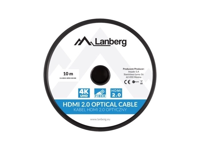 Kabel HDMI M/M v2. 10M černý optický AOC