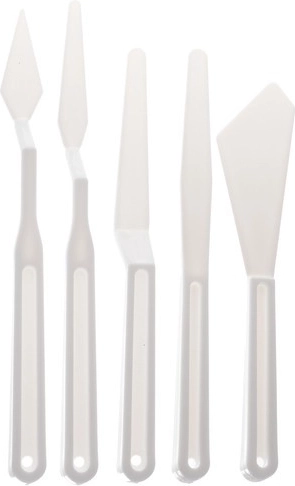 Paleta, štětce a špachtle pro různé techniky