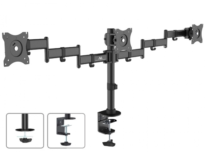 Dvouramenný stolní držák pro 3 LCD monitory MC-691 13"-27" 8kg