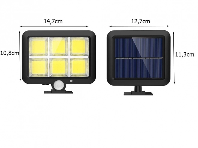Solární lampa s pohybovým a soumrakovým senzorem 120 LED