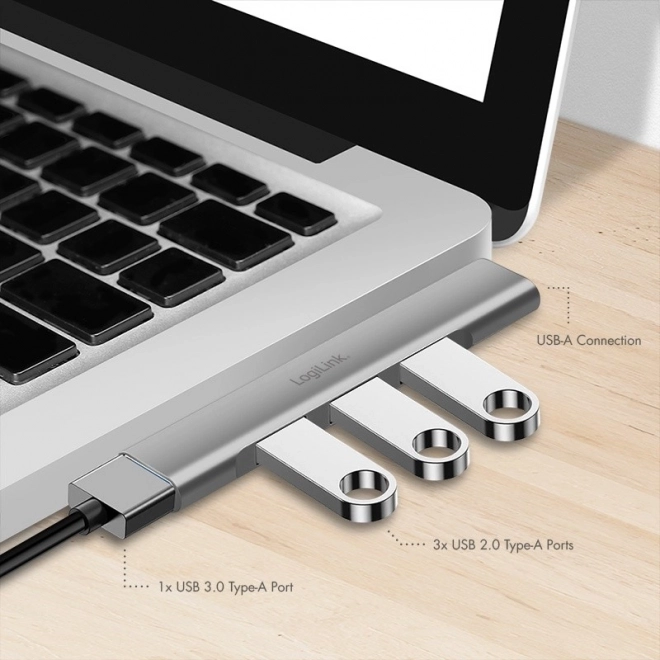 LogiLink USB hub 4-portový s USB 3.0 a USB 2.0