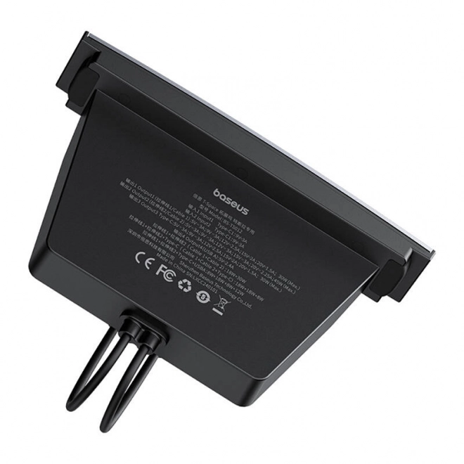 Rozbočovač Baseus T-Space s kabely USB-C na lightning pro vozy Tesla (černý)