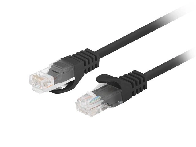 Patchcord UTP kat.6 0,25m černý 10-pack