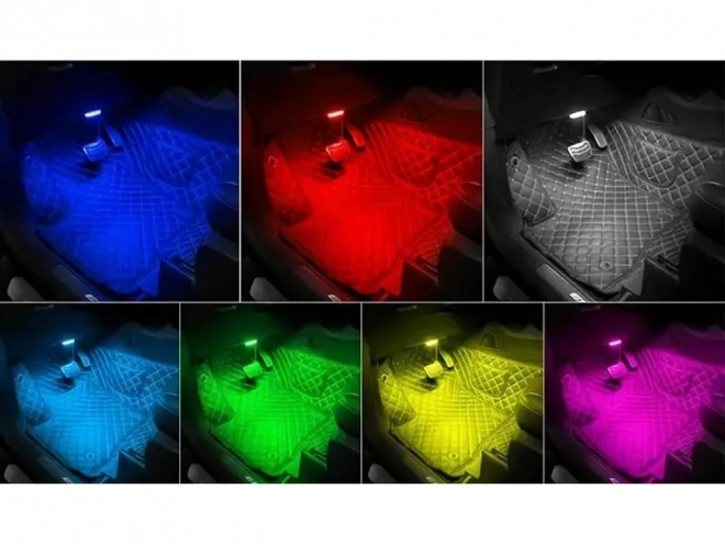 LED RGB osvětlení interiéru auta - bezdrátový doplněk