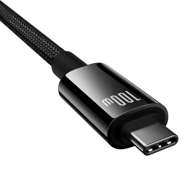 Baseus Tungsten Gold USB-C na USB-C kabel 100W 1,5m černý