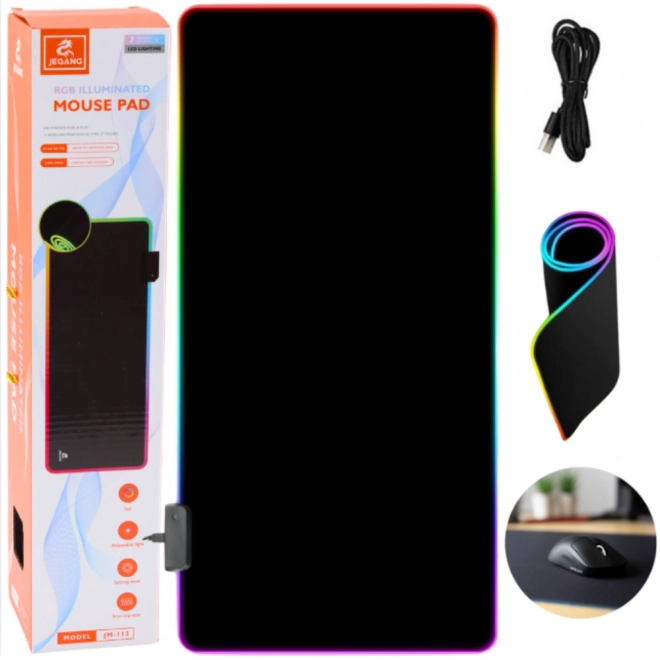 Podložka pod myš s klávesnicí a LED osvětlením 30x80cm