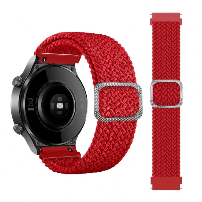 Pletený pásek na hodinky / chytré hodinky 20mm, červený