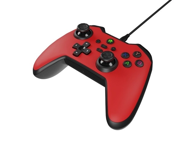 Genesis Mangan 300 drátový gamepad pro PC/Switch/Mobil Red