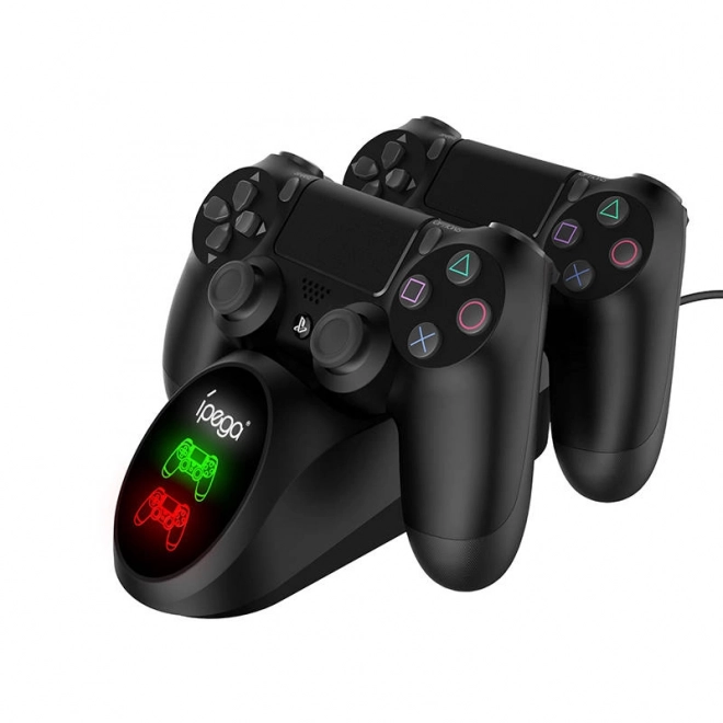 Duální dokovací stanice iPega PG-9180 pro herní ovladač PS4 (černá)