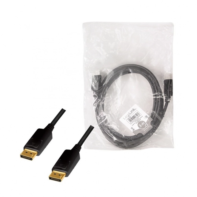 Kabel DisplayPort M/M 4K/60Hz, 3 m, černý