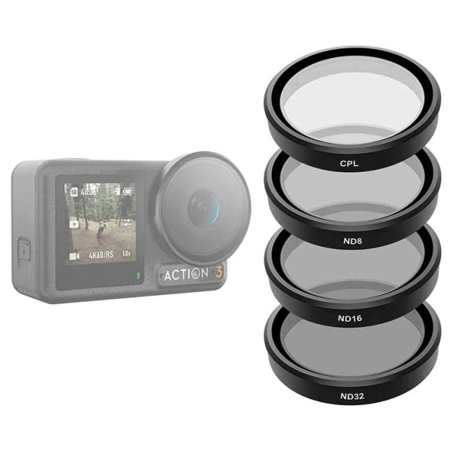 Sada filtrů TELESIN CPL/ND8/ND16/ND32 pro DJI Action 3 / 4