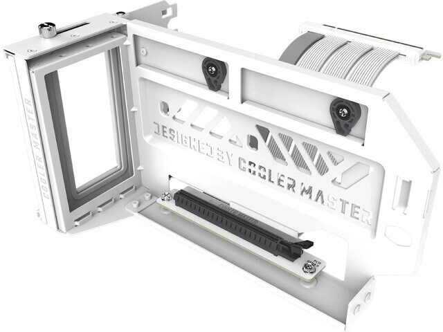 COOLER MASTER vertikální držák grafické karty v3 s kabelem pcie 4.0 – bílý