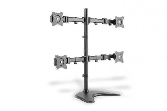 Čtyřnásobný stolní stojan, 4xLCD, max. 27", max. zatížení 8 kg, náklon a otáčení o 360° (PIVOT)