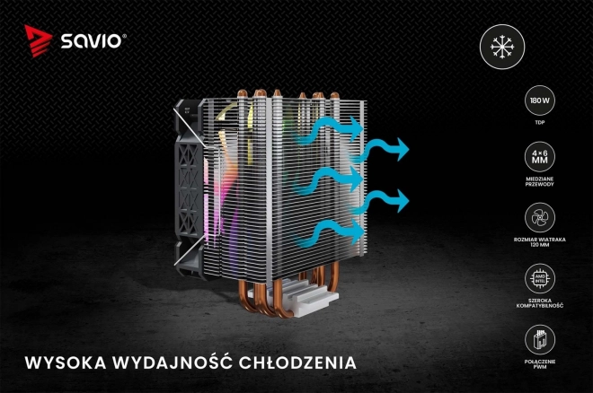 Chladič procesoru Savio Vortex X2 ARGB