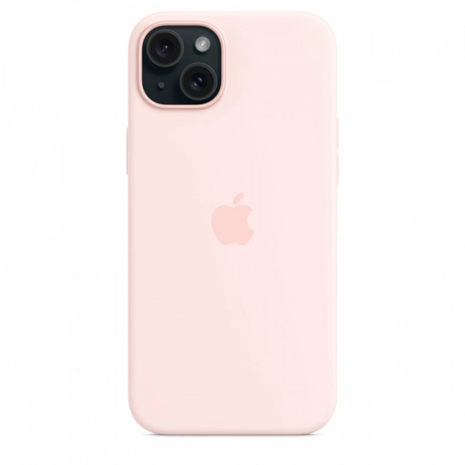 Silikonové pouzdro MagSafe pro iPhone 15 Plus - světle růžové