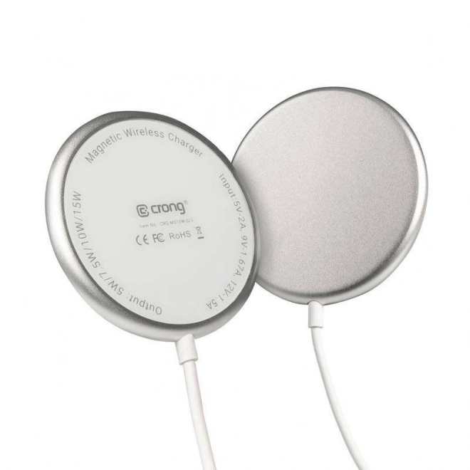 Aluminiová bezdrátová nabíječka MagSafe stříbrná