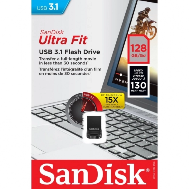SanDisk Ultra Fit USB 3.1 Flash disk 128GB