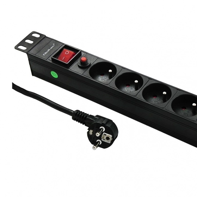 Napájecí lišta pro 19palcový rack | 1U | 6A | PDU | 6xSCHUKO | 2m
