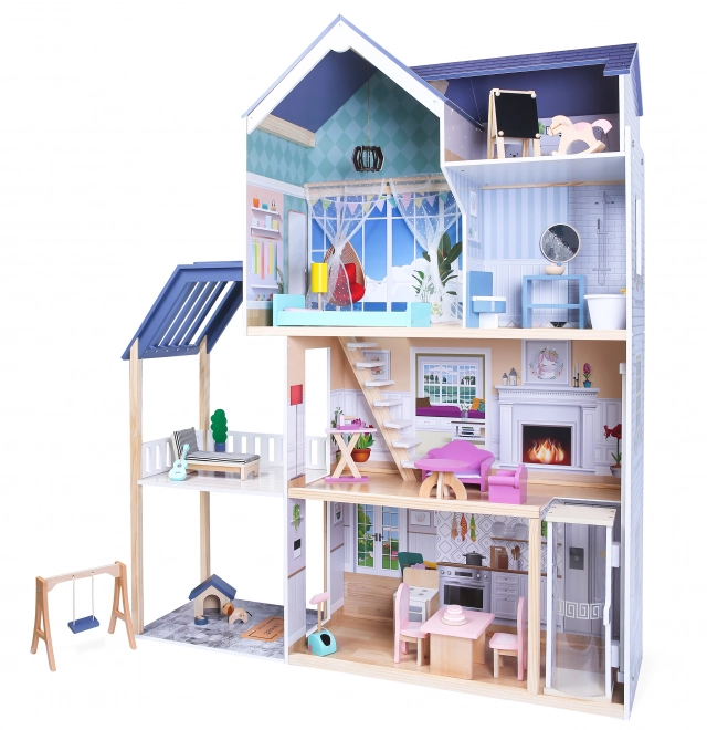Dřevěný domeček pro panenky Maya Rezidence od ECOTOYS