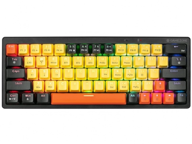 Mechanická herní klávesnice GAMEZONE EVO2 Hot Swap 63, žlutá
