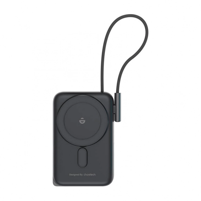 Magnetická powerbanka Choetech 10000mAh 20W s USB-C kabelem černá
