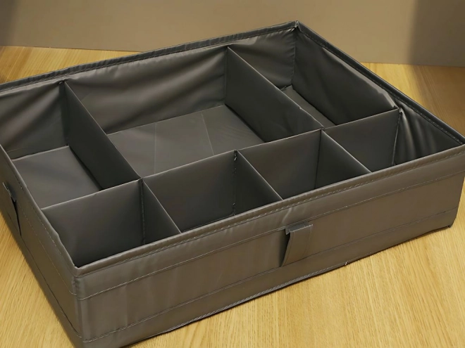 Organizér na spodní prádlo do zásuvky šedý