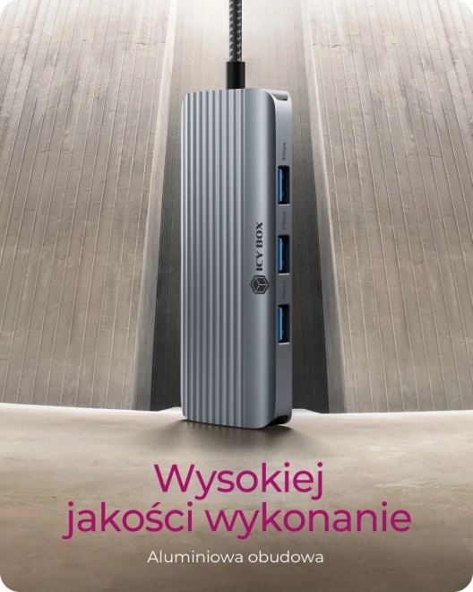 Stolní dokovací stanice 6v1 s HDMI, USB, PD a LAN
