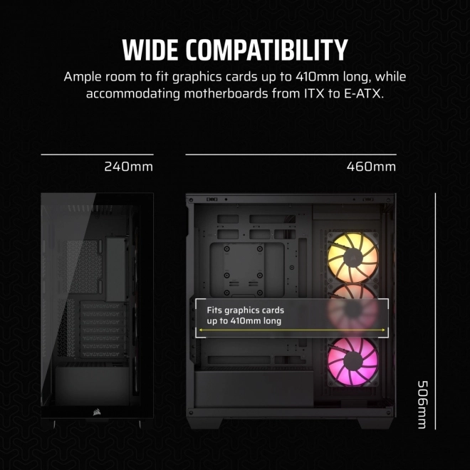 Skříň počítače Mid-Tower 3500X ICUE LINK RGB TG černá